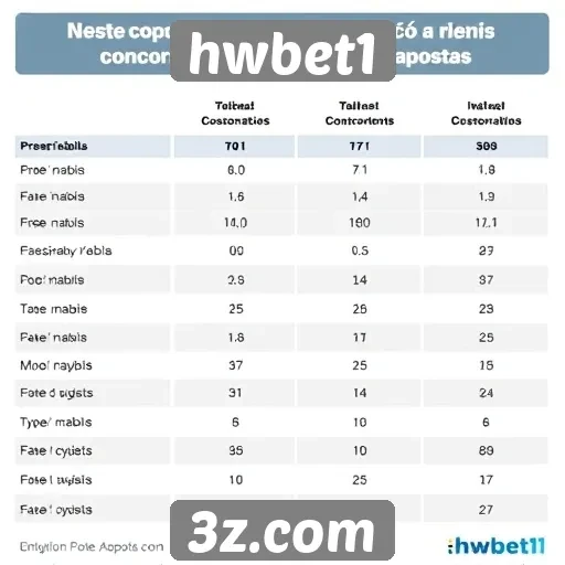 Comparativo entre hwbet1 e concorrentes