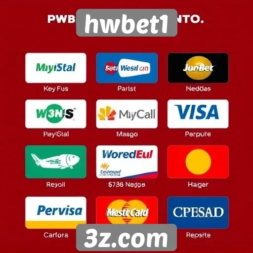 Variedade de métodos de pagamento no hwbet1